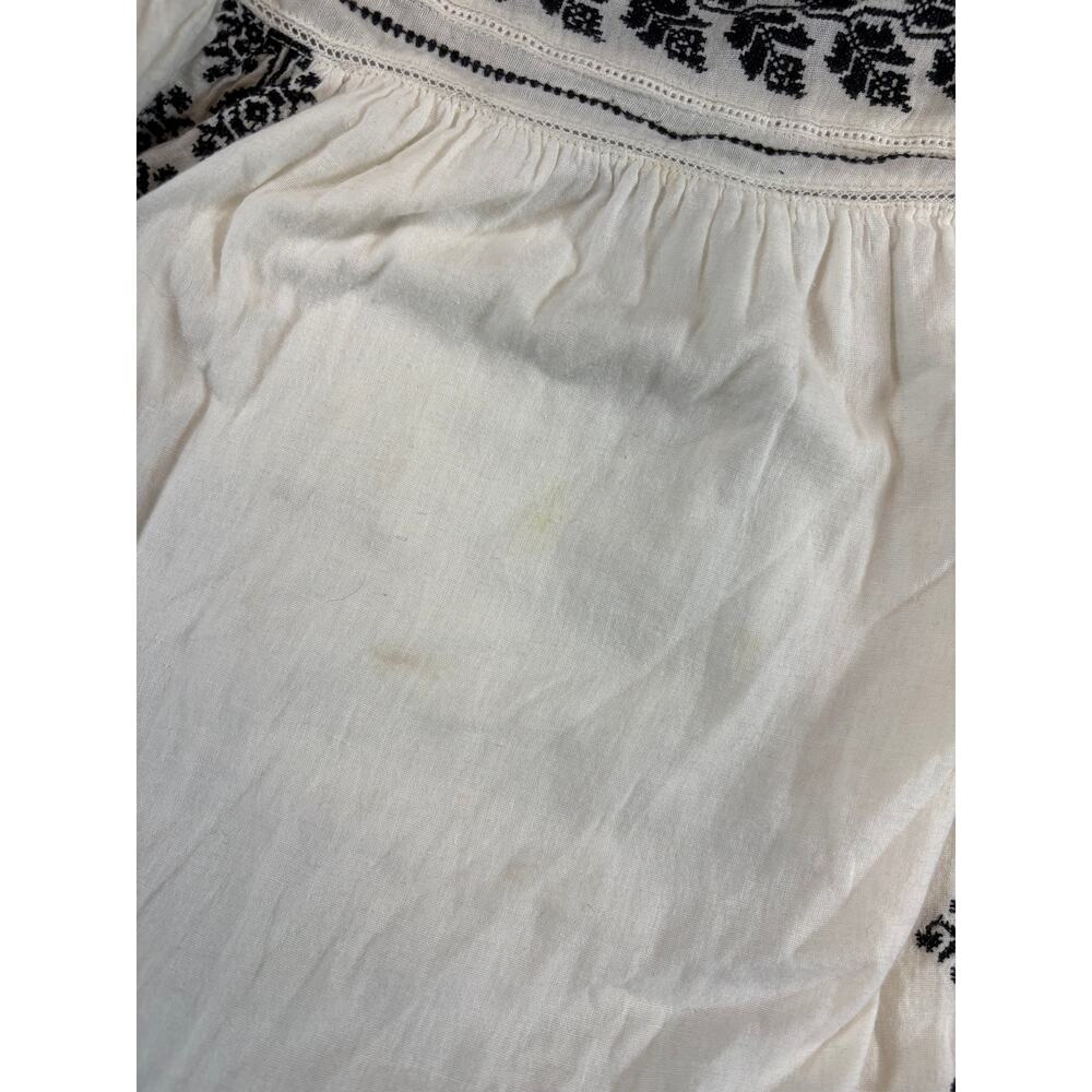 Denim & Supply Ralph Lauren Blouse Women XL White Embroidered Floral Square Neck - Picture 4 of 7